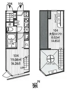 クラソ代官山【1階】の間取り