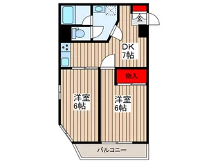 第一荻島ユニティ【4階】の間取り