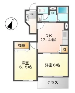 エレガント C棟【1階】の間取り