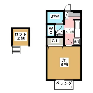 スクエアガーデンKAMAKURA A【2階】の間取り