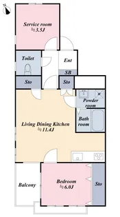 セントラル狸穴【4階】の間取り