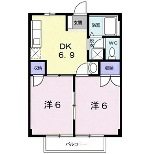 ホーリーハイツA【2階】の間取り