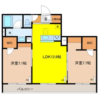 シーバン・フォス【1階】の間取り