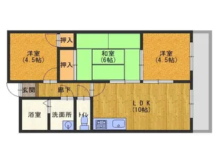 メゾンタイム北【1階】の間取り