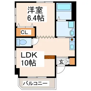 グレイスコート六番館【4階】の間取り