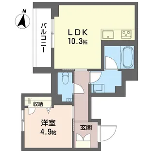 グランリュクス中野坂上【2階】の間取り
