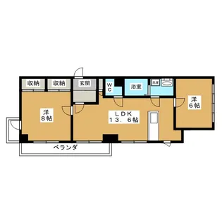 ヤマカビル【4階】の間取り