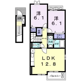 プラシード カーサII【2階】の間取り