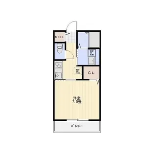 ラフォーレB棟【1階】の間取り