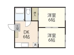 カーサ新屋敷B【1階】の間取り