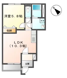 イーストヴィラ(EAST VILLA)【1階】の間取り