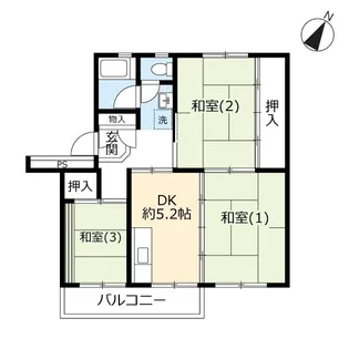 UR西上尾第二【4階】の間取り