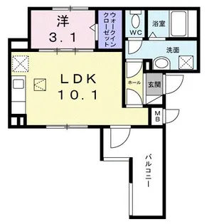 カーサ アヴァンツァーレ【1階】の間取り