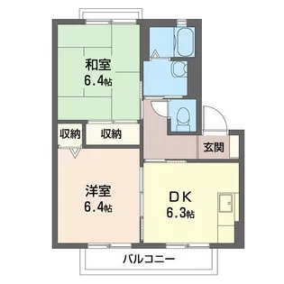 カーサ・ミラ B【2階】の間取り