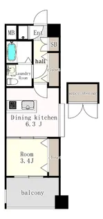 NO.62 TOWERS AVANTGARDE博多【19階】の間取り