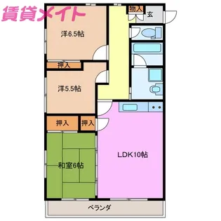 パークリンク桑名A棟【2階】の間取り