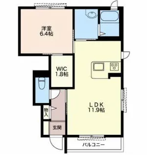 ベリーT B【1階】の間取り