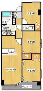 泉ロイヤルタワーST【3階】の間取り