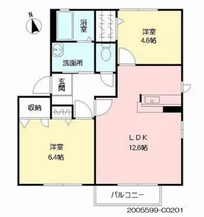 シティーパルC【2階】の間取り