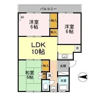 パークハイム作町【2階】の間取り