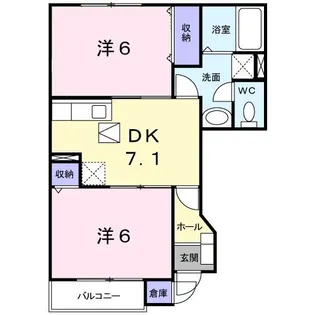 サンライトレジデンスI【1階】の間取り