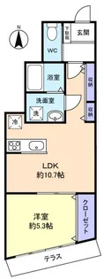 グランラシュレ薬園台【1階】の間取り