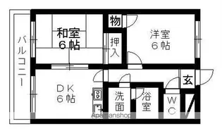 プランドール藤井【1階】の間取り