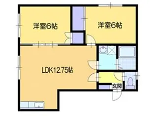 エメロード幸【1階】の間取り