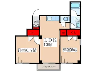 クレスト小豆沢【2階】の間取り