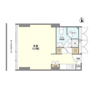 フロンティアレジデンスザタワー品川【9階】の間取り