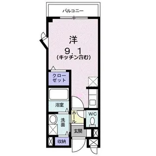 エクレ―ル古結III【1階】の間取り