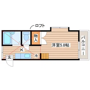 ユミハウス【2階】の間取り