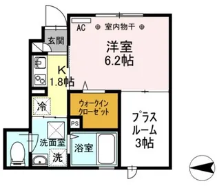 シャルム・エフ【1階】の間取り