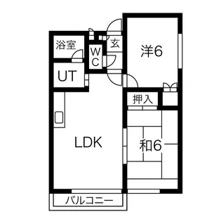 アメニティハイム厚別【2階】の間取り