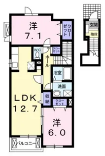 シェーネA【1階】の間取り
