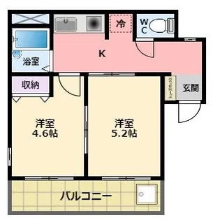 オリーブハイツ【1階】の間取り