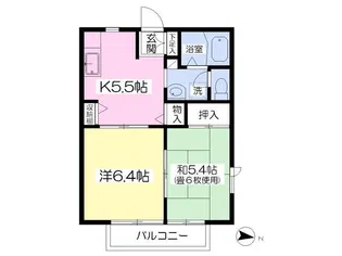 GREEN COURT台原【2階】の間取り
