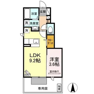 ファイン西大野【1階】の間取り