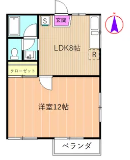 コスモリバティ【2階】の間取り
