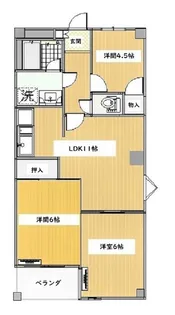 プレステージみどり野【4階】の間取り