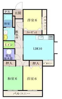 ヴィラ豊富【4階】の間取り