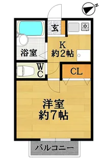 グレーンパーク西一社【2階】の間取り