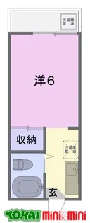 コーポレッド【2階】の間取り