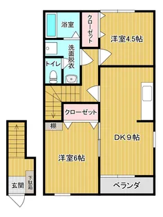 サン平塚A棟【2階】の間取り