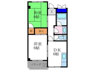 安井マンションA棟【2階】の間取り