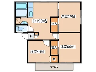 ハイツシャインB【1階】の間取り