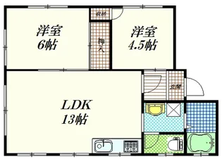 グリーンゲーブルス【2階】の間取り
