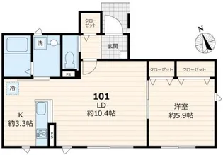 ルミエール光1【1階】の間取り