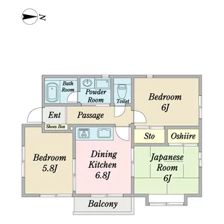 リヴィエールN【2階】の間取り