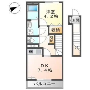 コンフォート矢賀【2階】の間取り